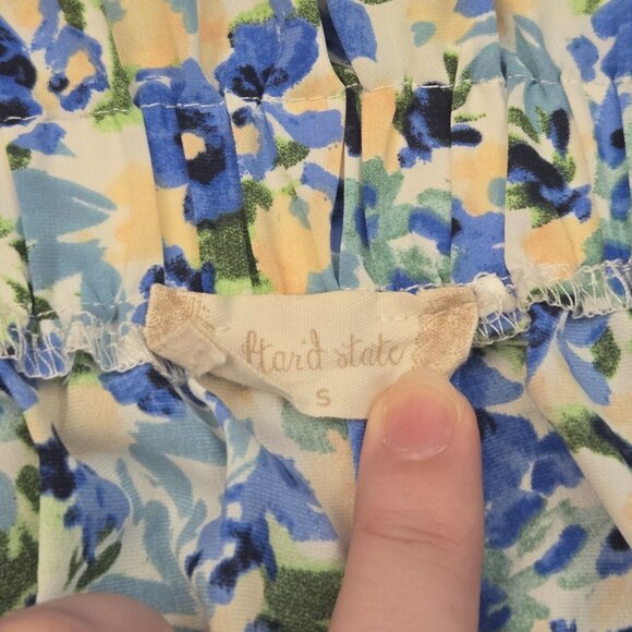 Altar’d State Short Sleeve Floral Smocked Crop Top Multicolor S Girly Coquette - Picture 3 of 7